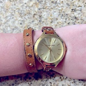 Michael Kors studded wrap watch